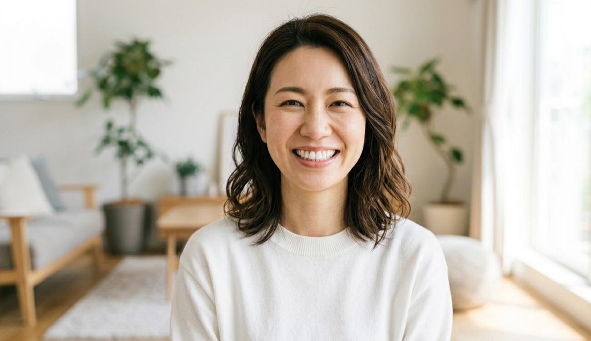 予防ケアで健やかな口元を保つ女性の様子